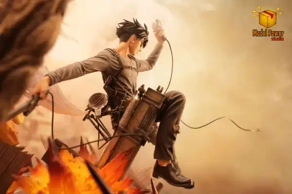 Attack on Titan Model Power Studio Urban Warfare Levi Ackerman Resin Statue 3