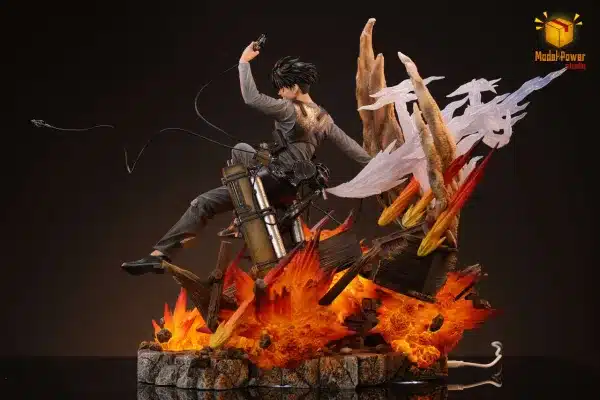 Attack on Titan Model Power Studio Urban Warfare Levi Ackerman Resin Statue 4