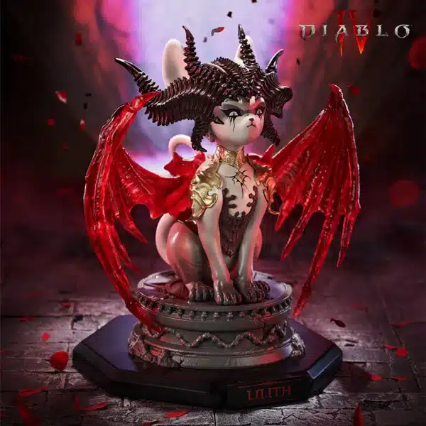 Diablo IV Blizzard Entertainment Diablo Lilith Meow Resin Statue 3