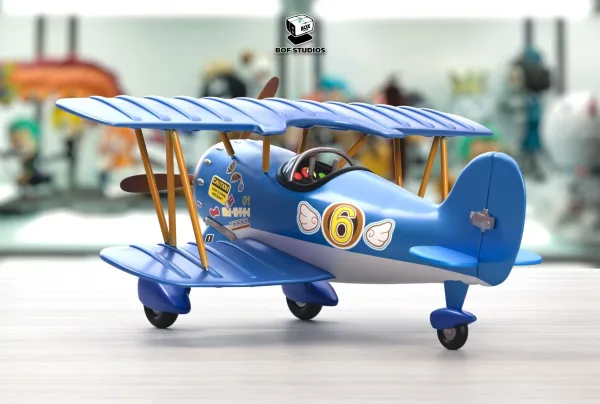 Dr Slump BOF Studio Arale Airplane Background Model Resin Statue 3