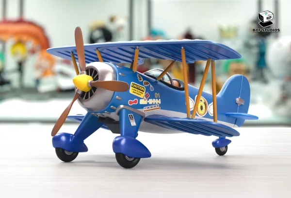 Dr Slump BOF Studio Arale Airplane Background Model Resin Statue 4