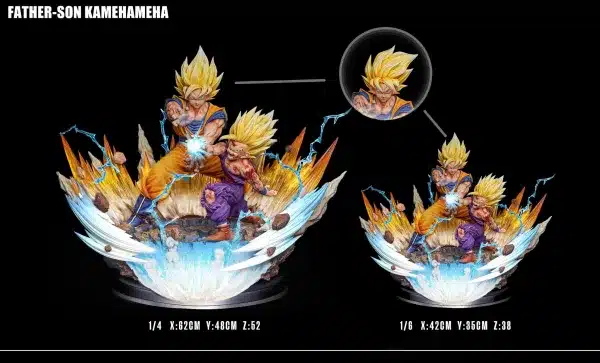Dragon Ball Figure Class Goku x Gohan Kamehameha Father And Son Resin Statue 0