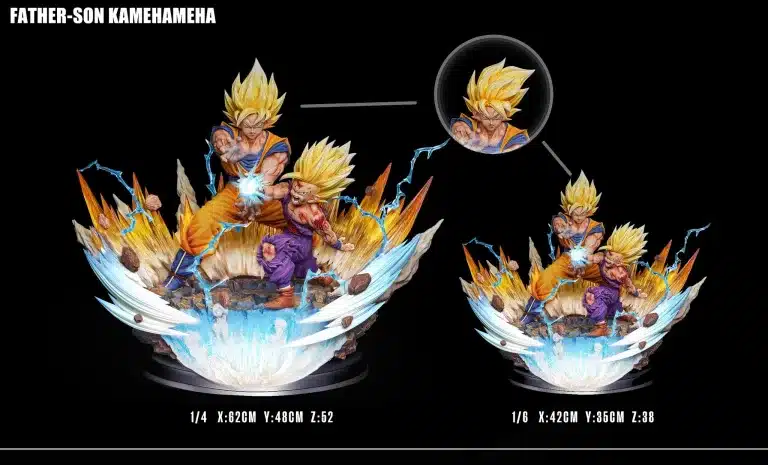 Dragon Ball Figure Class Goku x Gohan Kamehameha Father And Son Resin Statue