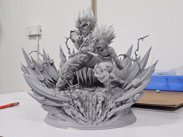 Dragon Ball Figure Class Goku x Gohan Kamehameha Father And Son Resin Statue 3