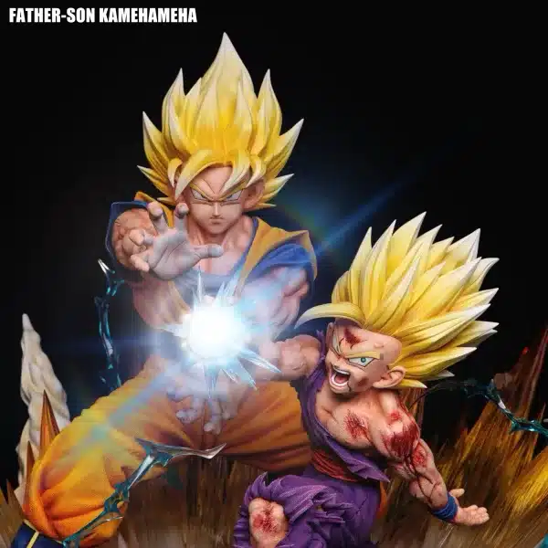 Dragon Ball Figure Class Goku x Gohan Kamehameha Father And Son Resin Statue 3