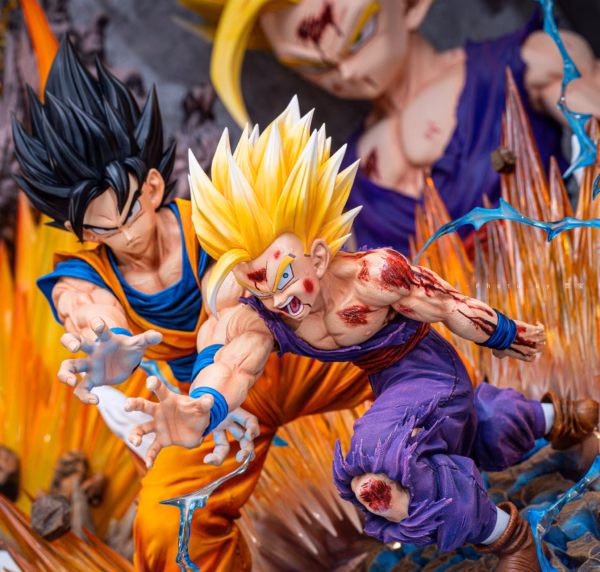 Dragon Ball Figure Class Goku x Gohan Kamehameha Father And Son Resin Statue 5 1