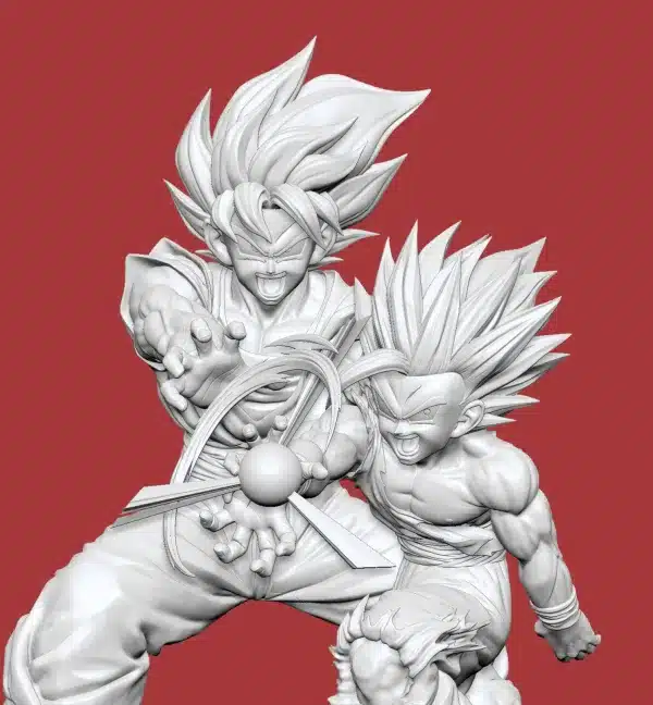 Dragon Ball Figure Class Goku x Gohan Kamehameha Father And Son Resin Statue 99