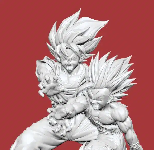 Dragon Ball Figure Class Goku x Gohan Kamehameha Father And Son Resin Statue 99999