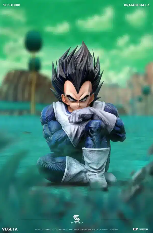 Dragon Ball SG Studio Sitting Vegeta Resin Statue 1