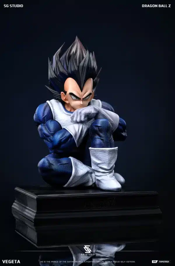 Dragon Ball SG Studio Sitting Vegeta Resin Statue 2