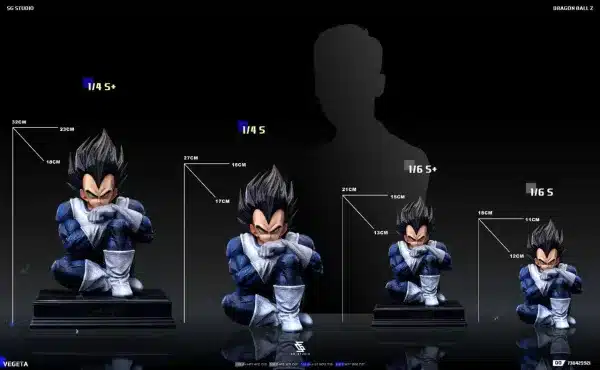 Dragon Ball SG Studio Sitting Vegeta Resin Statue 4