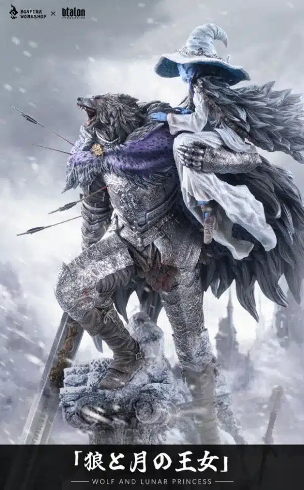 Elden Ring Bonfire Studio Ranni x Blaidd Wolf and Lunar Princess Resin Statue 1