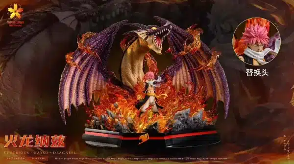 Fairy Tail Sakura Studio Natsu Dragneel Resin Statue 2