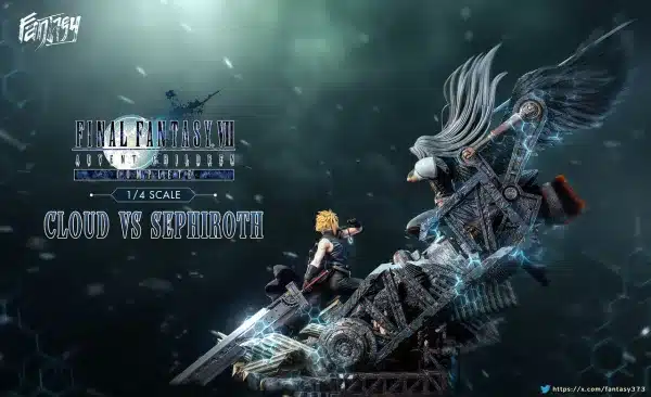 Final Fantasy Fantasy Studio Sephiroth Vs Cloud Strife Resin Statue 1