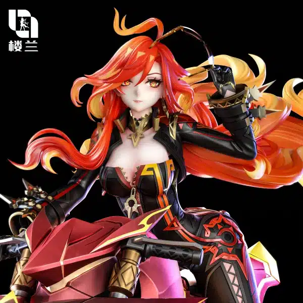 Genshin Impact Lou Lan Studio Pyro God Motorcycle Mavuika Resin Statue 2