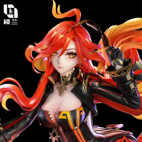Genshin Impact Lou Lan Studio Pyro God Motorcycle Mavuika Resin Statue 3