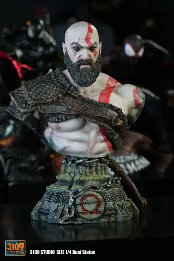 God of War 3109 Studio Kratos Bust Resin Statue 3