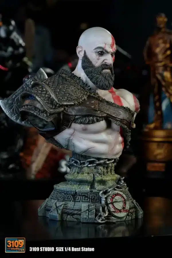 God of War 3109 Studio Kratos Bust Resin Statue 4