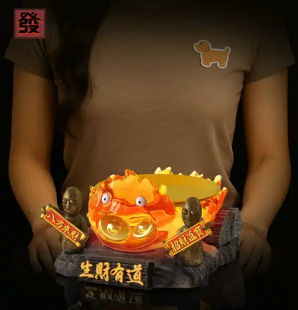 Howls Moving Castle Fa Studio Gold Coin Calcifer Resin Statue 2