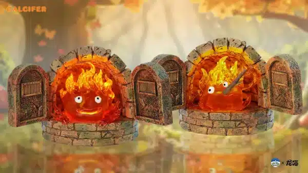 Howls Moving Hit Face Studio Calcifer Resin Statue 3