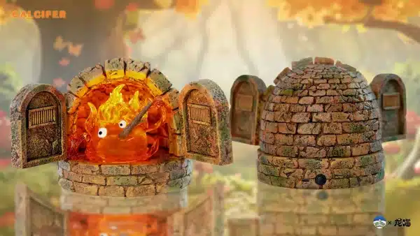 Howls Moving Hit Face Studio Calcifer Resin Statue 4