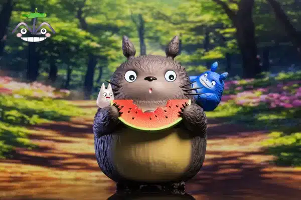 My Neighbor Totoro LM Studio Totoro Eating Watermelon Resin Statue 1