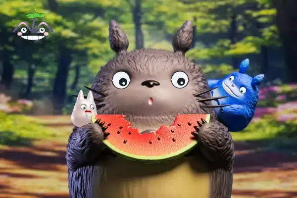 My Neighbor Totoro LM Studio Totoro Eating Watermelon Resin Statue 3