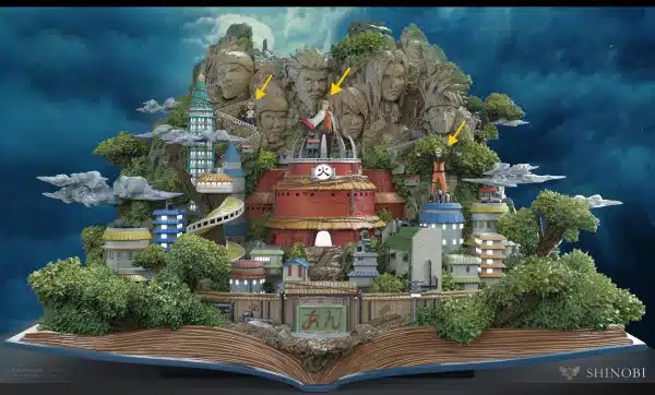 Naruto WASP Studio Village Hidden in the Leaves x Valley of the End Resin Statue 1