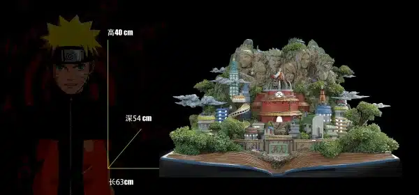 Naruto WASP Studio Village Hidden in the Leaves x Valley of the End Resin Statue 3