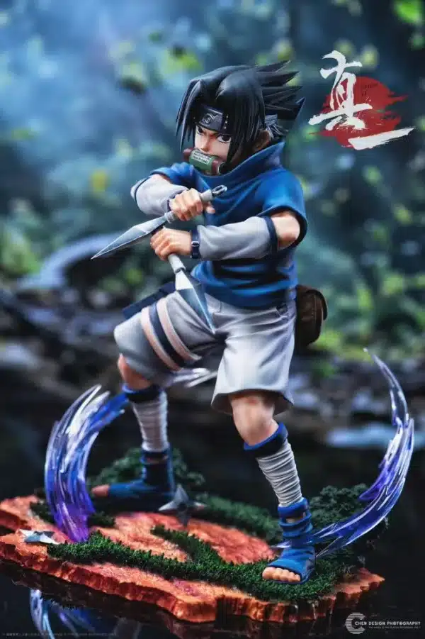 Naruto Zhen Yi Studio Kid Sasuke Resin Statue 4