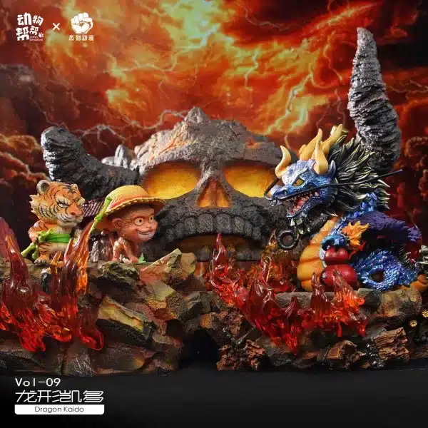 One Piece JacksDo Studio Animal cos Kaido X Charlotte Linlin Resin Statue 5