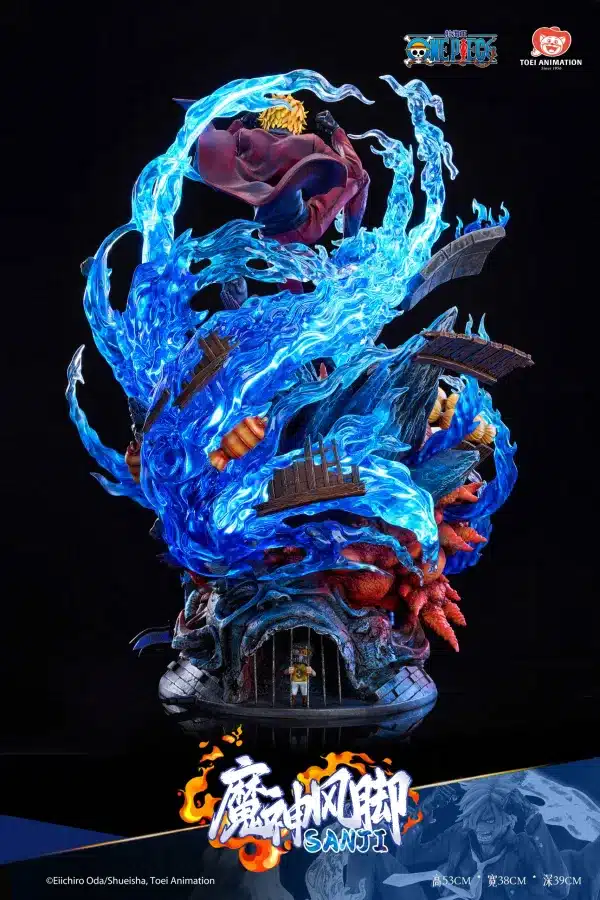 One Piece Light Year Studio Ifrit Jambe Sanji Licensed Resin Statue 6