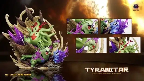 Pokemon Black Rose Studio Tyranitar Resin Statue 4