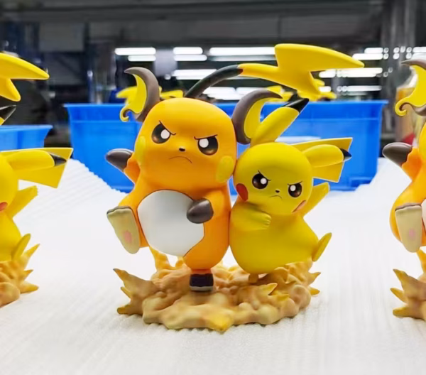 Pokemon PPAP Studio Pikachu x Raichu Resin Statue