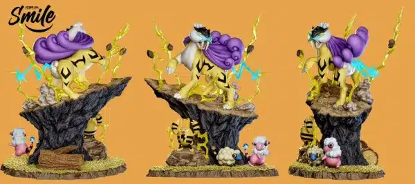 Pokemon Smile Studio Raikou Resin Statue 3