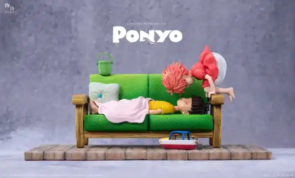 Ponyo on the Cliff WuYu Studio Ponyo x Sosuke Resin Statue 3
