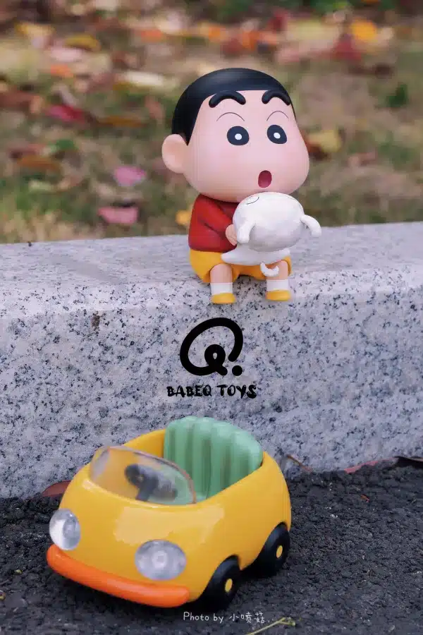 Shin Chan BABEQ TOYS Studio Shinnosuke On A Joyride Resin Statue 4
