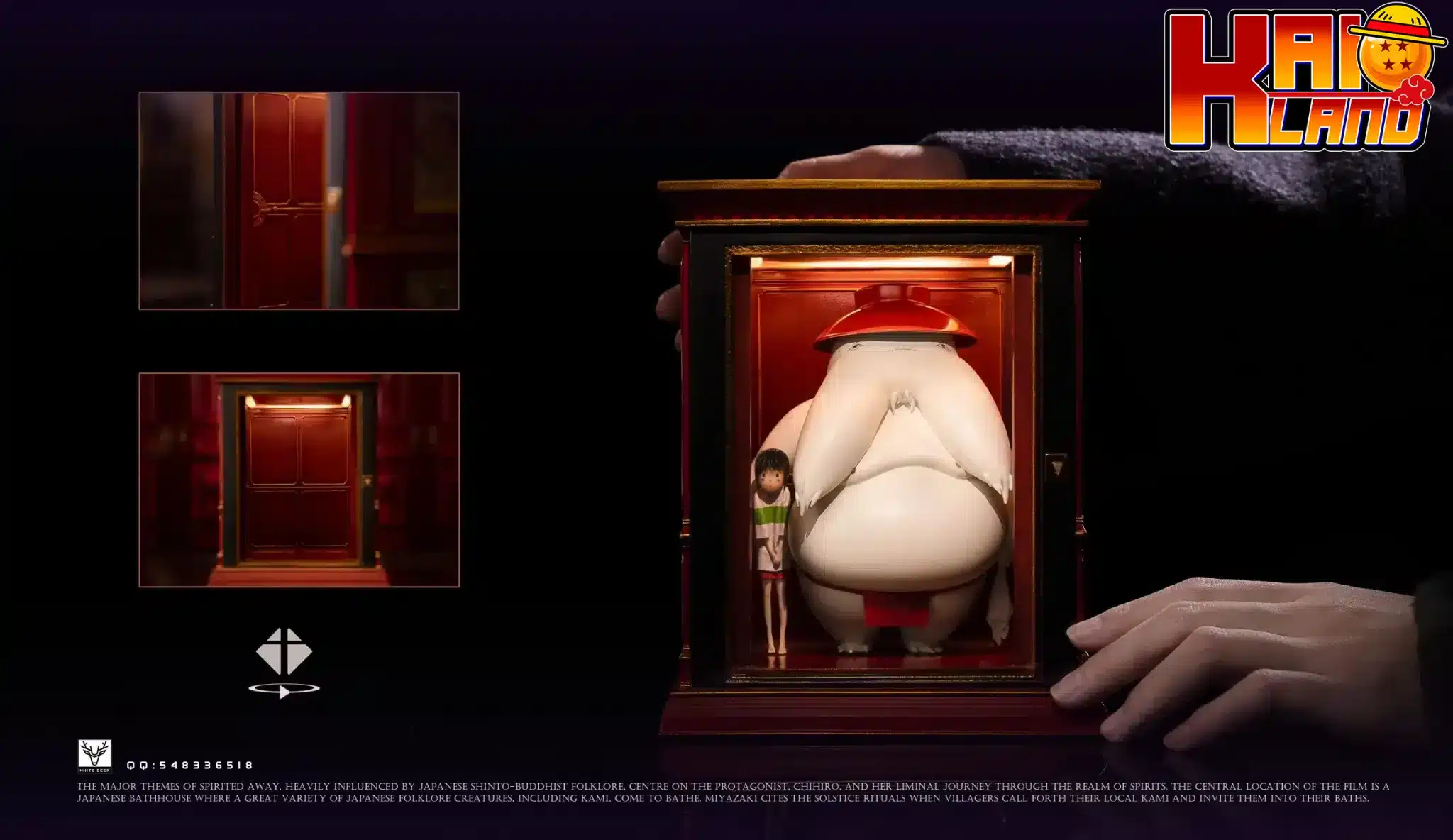Spirited Away White Deer Studio Chihiro and Radish Spirit Resin Statue