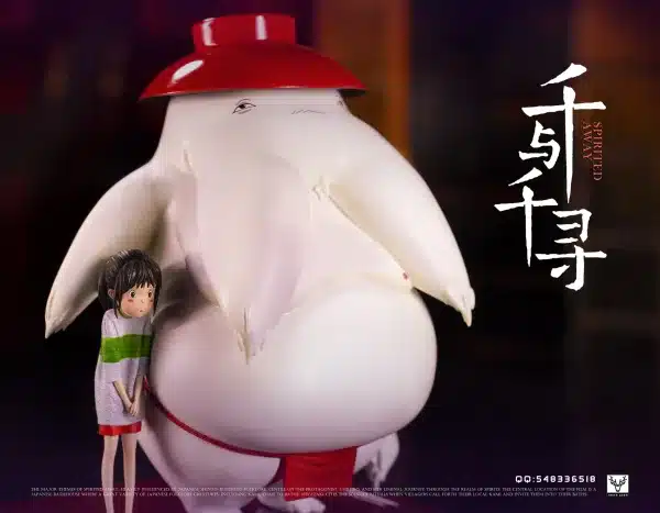 Spirited Away White Deer Studio Chihiro and Radish Spirit Resin Statue 3