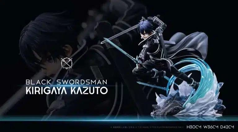 Sword Art Online X Studio Black Swordsman Kirigaya Kazuto Resin Statue