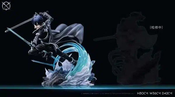 Sword Art Online X Studio Black Swordsman Kirigaya Kazuto Resin Statue 2