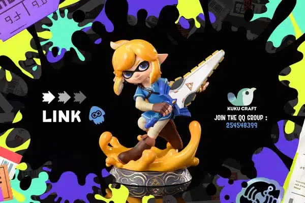 The Legend of Zelda x SPLATOON KukuCraft Studio Link x Zelda Resin Statue 2