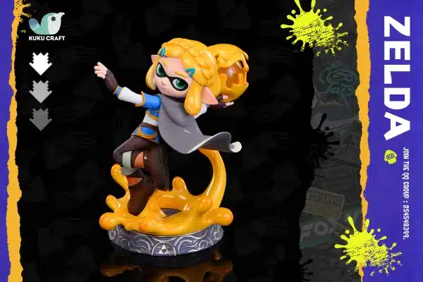 The Legend of Zelda x SPLATOON KukuCraft Studio Link x Zelda Resin Statue 3