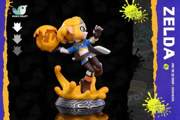 The Legend of Zelda x SPLATOON KukuCraft Studio Link x Zelda Resin Statue 5