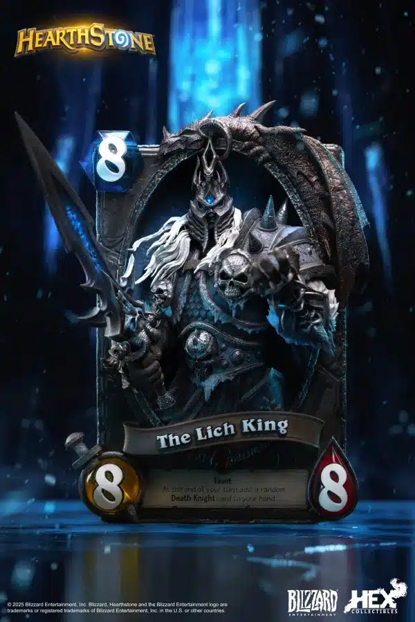 World of Warcraft Blizzard HEX Collectibles Hearthstone Lich King Card Licensed Resin Statue 1