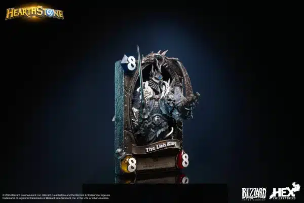 World of Warcraft Blizzard HEX Collectibles Hearthstone Lich King Card Licensed Resin Statue 3