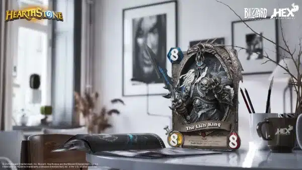 World of Warcraft Blizzard HEX Collectibles Hearthstone Lich King Card Licensed Resin Statue 6