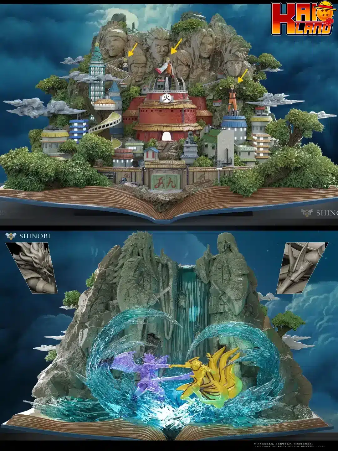 Naruto WASP Studio Village Hidden in the Leaves x Valley of the End Resin Statue