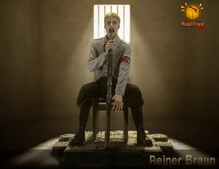 Attack on Titan Model Power Studio Despairing Reiner Braun Resin Statue