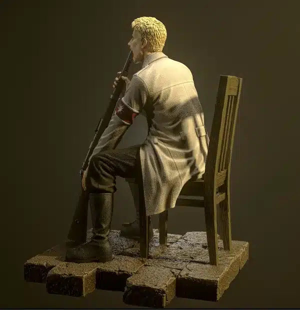 Attack on Titan Model Power Studio Despairing Reiner Braun Resin Statue 1